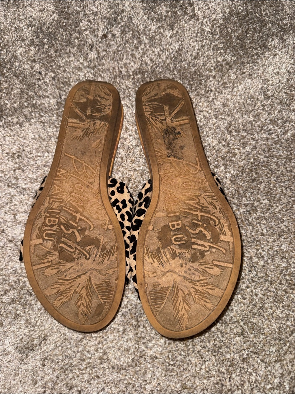 Blowfish Leopard Bow Slide Sandals - Tan & Black - Picture 3 of 3